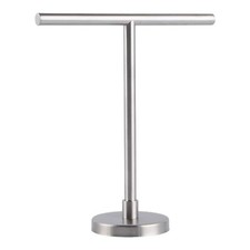 Stainless Steel T-Shape Bath Hand Towel Holder Freestanding Bathroom SUS304