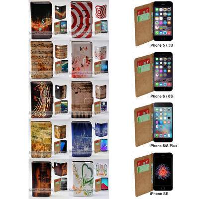 Flip Case For Apple iPhone Series - Music Note Theme Wallet Phone Cover