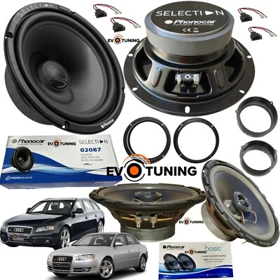 Kit 4 Casse Altoparlanti Phonocar Anteriore Woofer 20+Posteriore Coax Audi A4 B8 - Bild 1 von 4