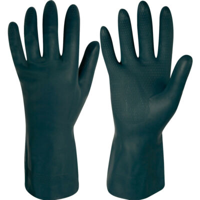Neopren Handschuhe FREEMAN Chemikalienschutzhandschuhe mit Wabenmuster grün