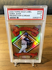 Derek Jeter 2000 Topps Gold Label Prospector's Dream Yankees #PD6 PSA 9