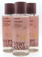 VICTORIA'S SECRET PINK VERY VANILLA BODY MIST SPRAY 8.4 FL OZ LOT OF 3 PCS 
