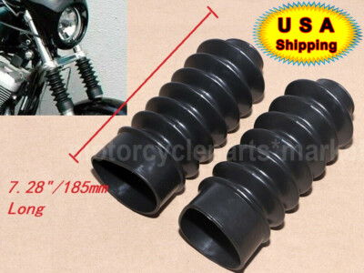 39mm Fork Cover Protector Gaiters Gators Boot Shock Rubber For Harley ...