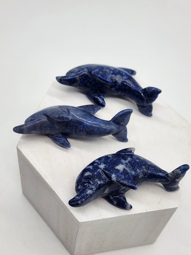 3 Sodalite Dolphins 2.5"x1.5" - Picture 11 of 11