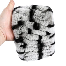 Rex Rabbit Hair Knitted Headband Winter Fashion Ear Warmers Neck Warmer Scarf