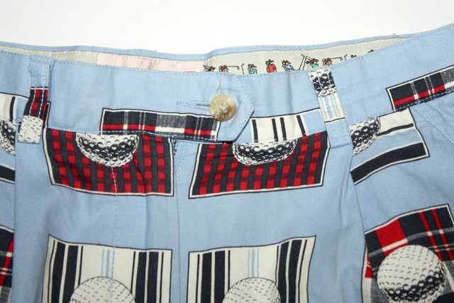 Women's 10 Pivot Rules blue plaid golf ball print pleated high waist golf shorts | eBay