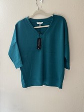 CABLE AND GAGE SWEATERS SIZE SMALL Teal