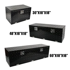 30" 48" 60"x18"x18" Heavy Duty Aluminum Underbody Tool Box Truck Trailer Toolbox