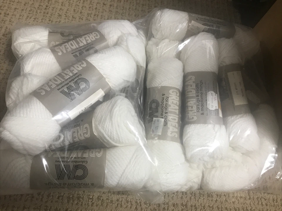 Alfombra Macramé Blanca Columbia Minerva Great Ideas De Colección 70 Yardas Lote de 16 Foto 4 de 4