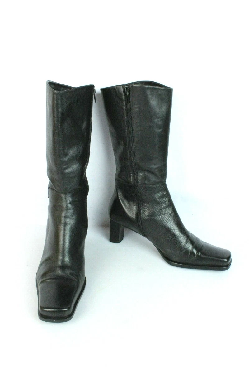 Boots Minelli Black Leather T 37 UK 4 Very Good Condition