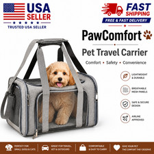 Foldable Pet Carrier Bag Soft Sided Travel Crate for Dogs Cats Portable Airline
