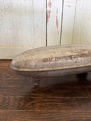 VTG ANTIQUE STEELCRAFT PRESSED STEEL GRAF ZEPPELIN BLIMP ORIGINAL CONDITION TOY - Picture 2 of 16