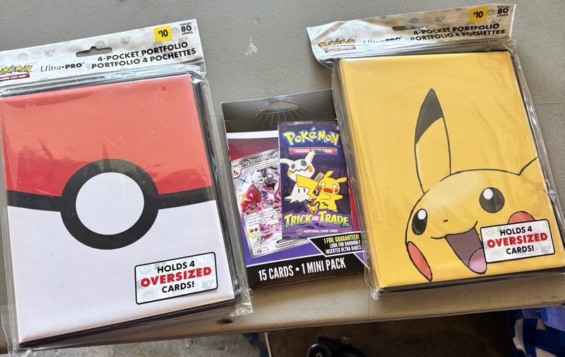 Lot Of Sealed Pokemon Card Booster Pack Packages Binders Portfolios Pikachu