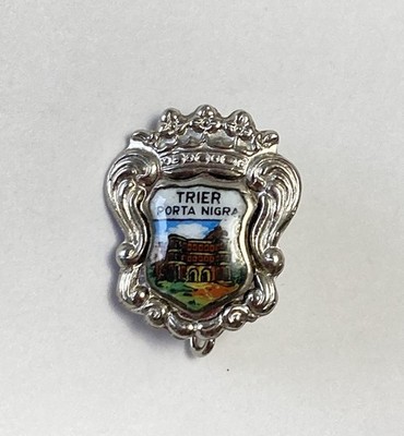 Vintage Trier Germany Porta Negra Crest Acrylic Metal Pin