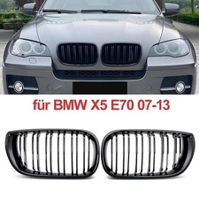Doppelsteg Nieren K�hlergrill Frontgrill Hochgl�nz f�r BMW X5 E70 X6 E71 07-13