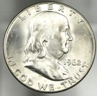 1962-D Franklin Half Dollar 50C 90% Silver Nice BU AU Coin