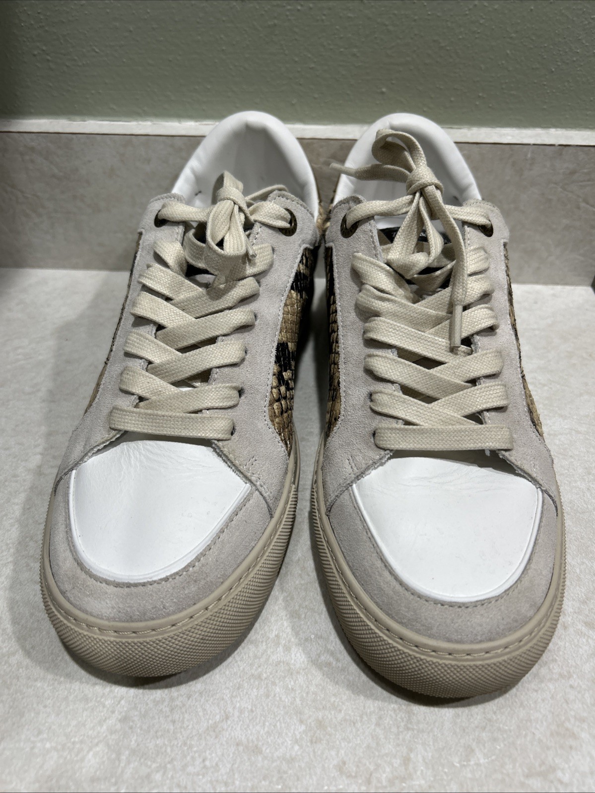 Zadig & Voltaire Board Wild Python Print Lace Up … - image 2