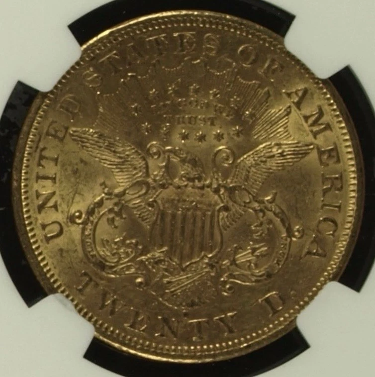 1876-S $20 Gold Liberty NGC AU58 CAC Granite Lady Hoard San Francisco Mint - Image 4 of 4
