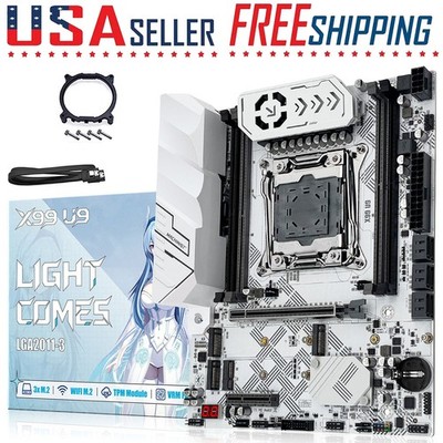 X99 U9 Motherboard DDR4 LGA 2011-3 NVMe M.2 WIFI M.2 PCIe 3.0 with TPM 2.0 slot
