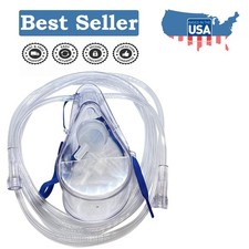 Clear Reusable Oxygen Mask for Adults - Comfort  Safety with Kink Resistance