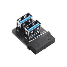 SinLoon USB 3.0 Front Panel Header USB 3.0 19/20Pin Female to Dual USB A Fema...