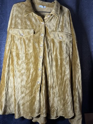 Comfy  And Cozy Golden Rod Button Up Size 1x By White Birch
