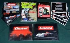 LOT 14 VINTAGE SLOT CAR REFERENCE BOOKS/CARRERA CATALOGS/ASSY-OPERATING MANUALS
