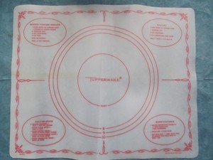 Vintage 1965 Tupperware pie/pastry making mat from the Rexall Drug Company