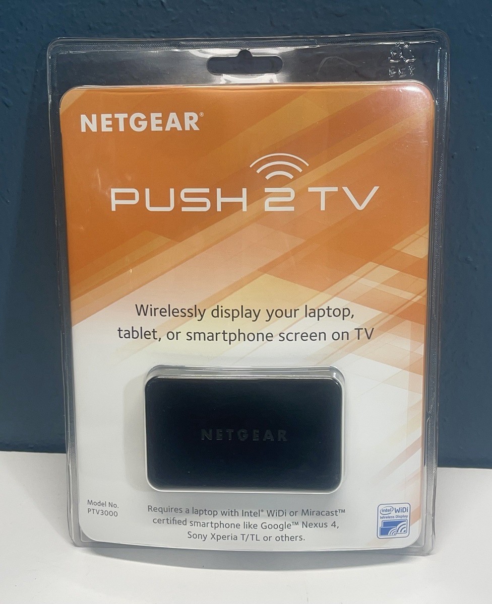 New Netgear Push2TV Model PTV3000 Intel WiDi Sealed Wireless