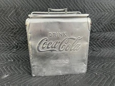 Very Rare Stainless Steel Six Pack Coca Cola Picnic Cooler Made By Action MFG.