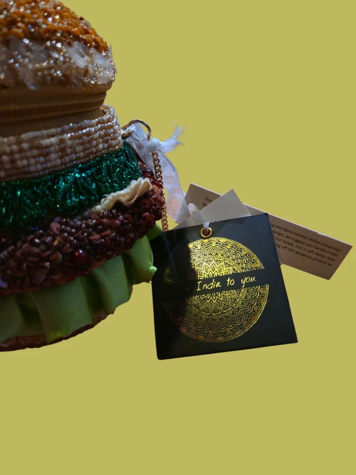 Nuevo lanzamiento - Raro - Bolso con cuentas de hamburguesa de la India a ti viral TikTok nuevo Foto 2 de 4