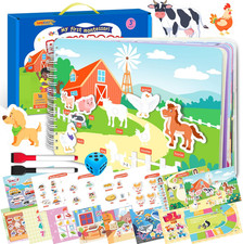 Pre-Assembled Montessori Busy Book for Toddlers 3-5, Preschool Learning Activiti