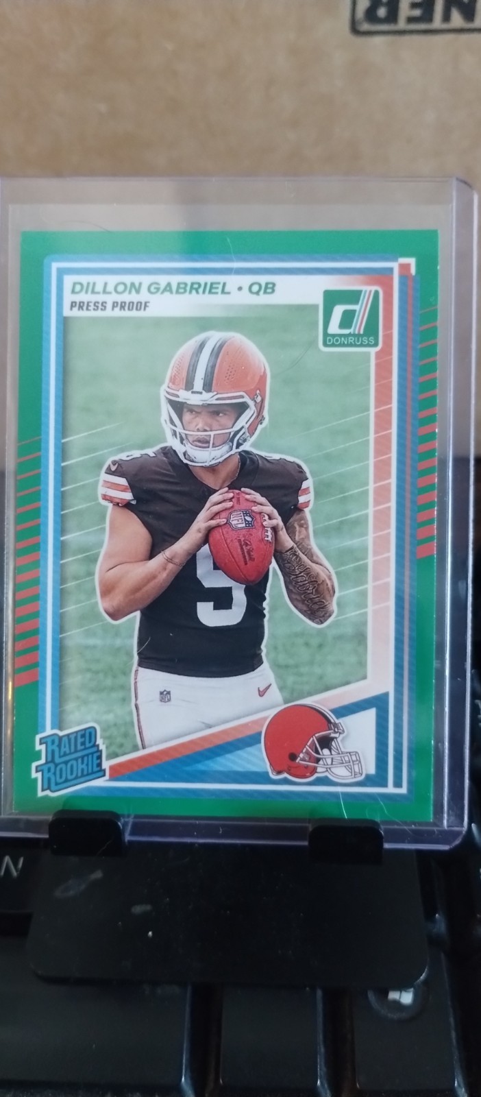 2025 Donruss DILLON GABRIEL Rated Rookie RC Green Press Proof #316 Browns