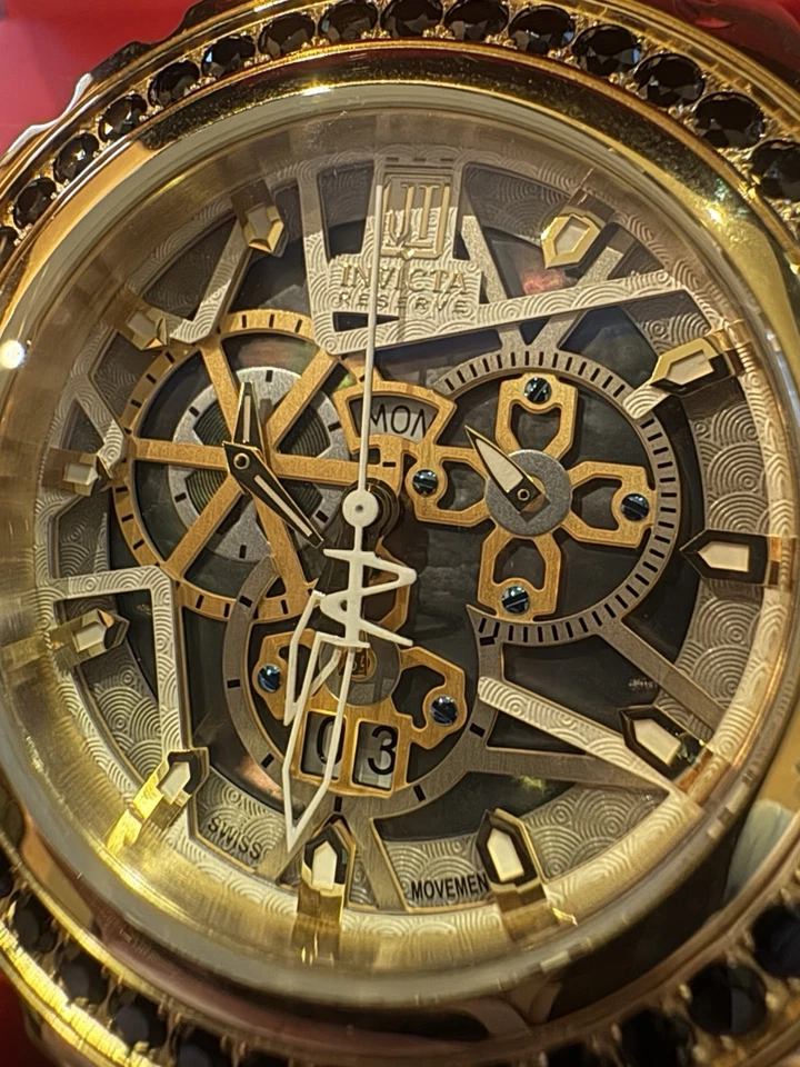 Invicta Men’s Watch 33990 Jason Taylor w/ Mother of Pearl Dial Gold 52mm JT - image 4 of 4