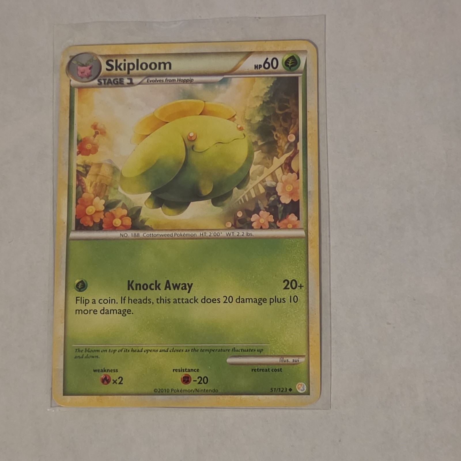 Skiploom 51/123 HeartGold & SoulSilver Pokemon LP