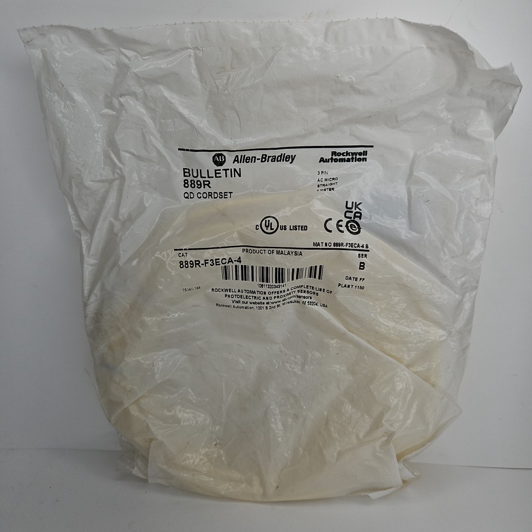 New Allen Bradley QD CORDSET 889R-F3ECA-4 Ser B Rockwell Automation Cable