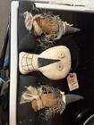 Primitive Halloween Witch Doll Bust Set with Skull Handmade New 3 Pieces Naive — photo 2
