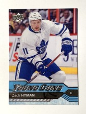 2016-17 UD Young Guns ZACH HYMAN Rookie Oilers Card# 222. rookie card picture