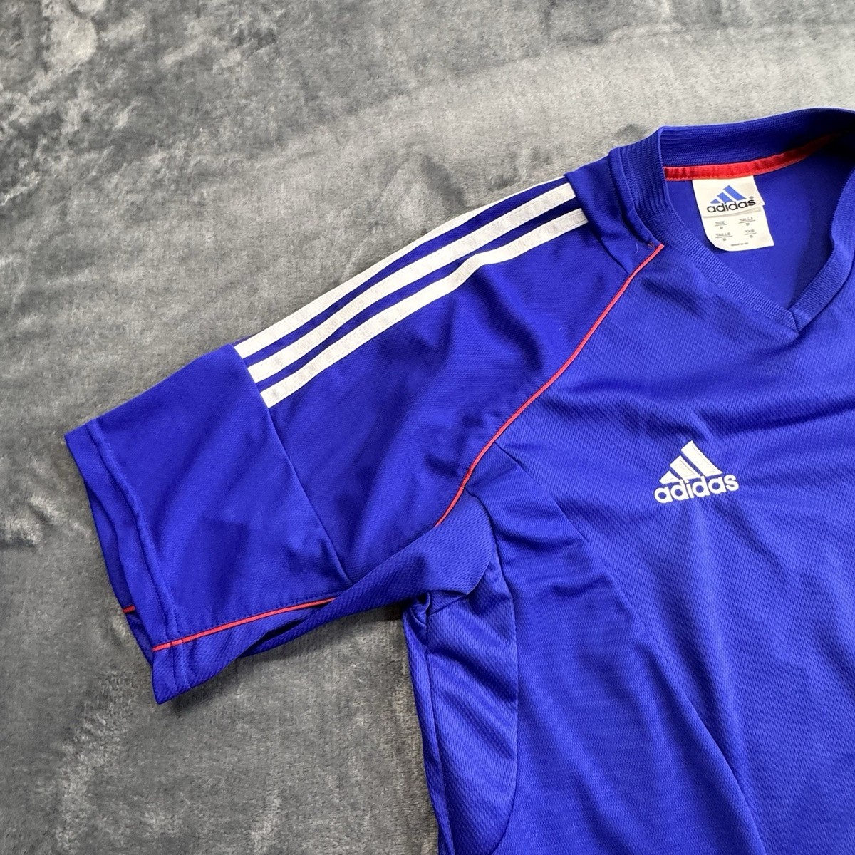 Vintage Adidas Sz L World Cup Japan 2002/2004 Blue Home Football