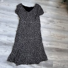 Anthropologie Isabella Bird Floral 100% Silk Sun Dress Women 14 Dainty Soft Girl