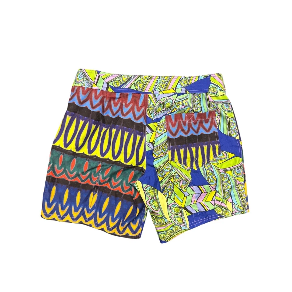 Bañador Mr Turk Para Hombre Talla 30 Estampado Psicodélico Board Shorts LEER Foto 3 de 4
