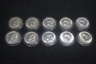 LOT OF ( 10 ) UNCIRCULATED 1965 JOHN KENNEDY 40% SILVER HALF DOLLARS FAST SHIP !
