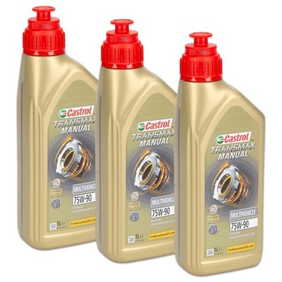 3L 3 Liter CASTROL TRANSMAX MANUAL MULTIVEHICLE 75W-90 Schaltgetriebeöl API GL-4