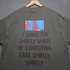 Vintage 2001 SpongeBob Mr Krabs Smelly Smell Shirt Mens XL Olive Made in USA Y2K