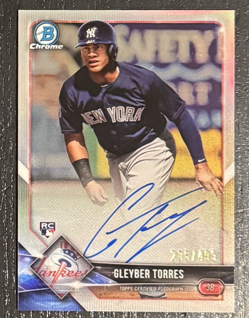 2018 Bowman Chrome Rookie Refractor /499 Gleyber Torres #BCRA-GT Auto RC