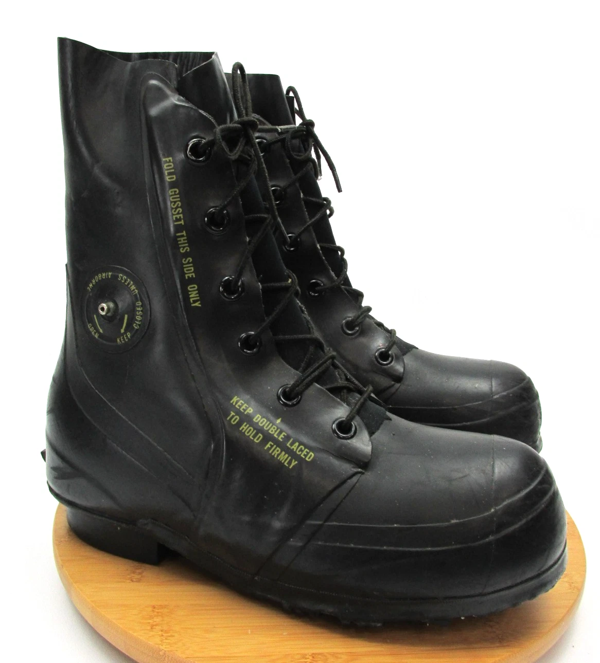 Vtg Bata Mickey Mouse Bunny Boots 1984 Us Military Cold Weather Black 9R