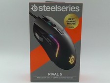 SteelSeries Rival 5 Gaming Mouse With PrismSync RGB Lighting And Wired, Black