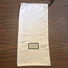 Gucci 8.5”X 17.5” White Black Logo Drawstring Dust Bag — photo 1