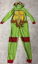 Teenage Mutant Ninja Turtles Hooded Pajamas Kids Size Large Raphael Nickelodeon