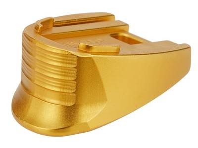 NDZ Smith & Wesson Shield Plus Magazine Plate Finger Extension Aluminum Gold